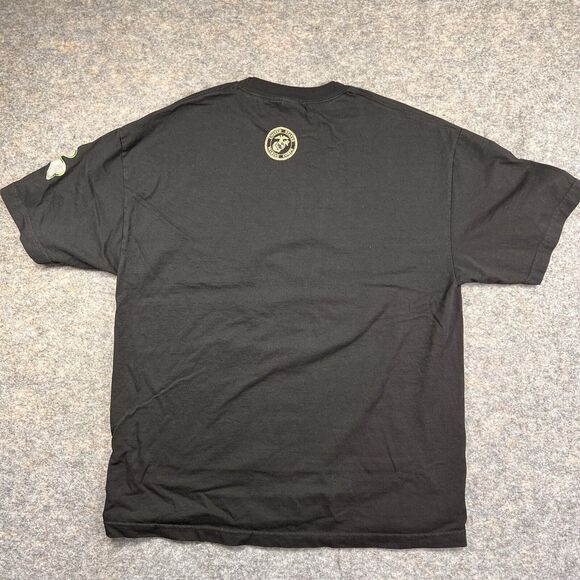 U.S. Marine Corps TShirt Men’s XL Short Sleeve USMC Semper Fi Clover Irish Patch - Picture 7 of 8